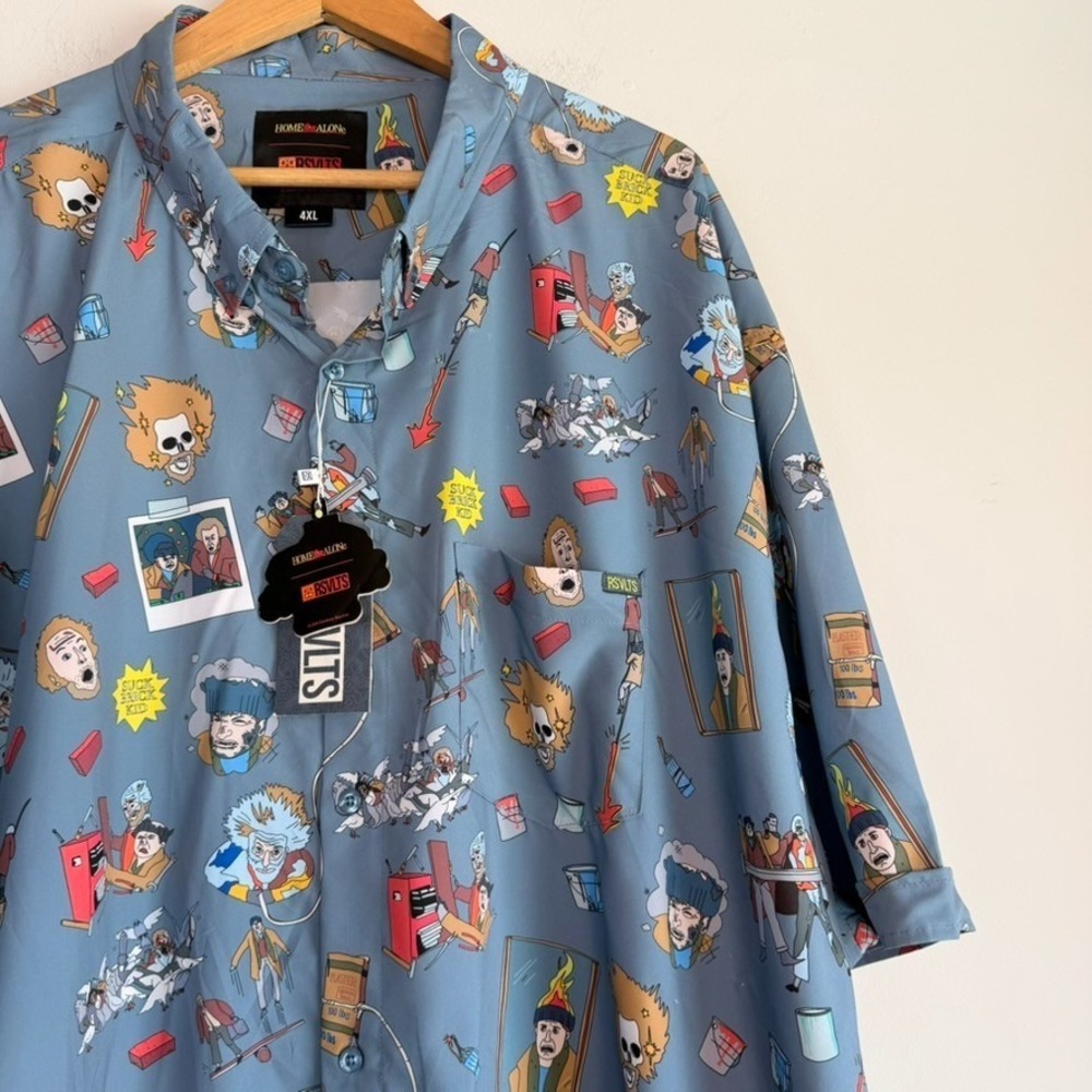 RSVLTS Disney Home Along Sitcky Bandits Button Down Shirt 4XL - Picture 5 of 9